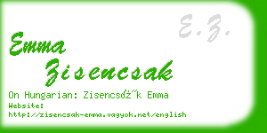 emma zisencsak business card